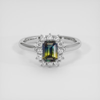 1.24 Ct. Bi Color Sapphire Ring, Platinum 950 1