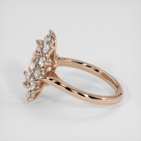 4.16 Ct. Peach Sapphire Ring, 14K Rose Gold 4