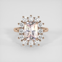 4.16 Ct. Peach Sapphire Ring, 18K Rose Gold 1