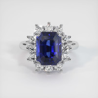 5.49 Ct. Blue Sapphire Ring, 14K White Gold 1