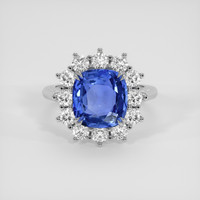 4.69 Ct. Blue Sapphire Ring, 14K White Gold 1