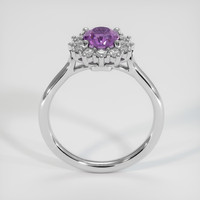 1.10 Ct. Purplish Pink Sapphire Ring, 14K White Gold 3