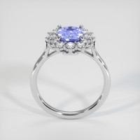 2.57 Ct. Purplish Blue Sapphire Ring, 18K White Gold 3