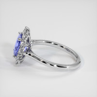 2.57 Ct. Purplish Blue Sapphire Ring, 18K White Gold 4
