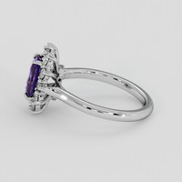 1.43 Ct. Bi Color Sapphire Ring, 18K White Gold 4