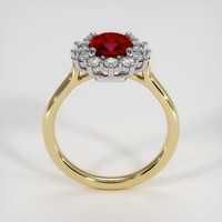 1.22 Ct. Ruby Ring, 14K White & Yellow 3