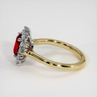 1.22 Ct. Ruby Ring, 14K White & Yellow 4