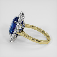 6.20 Ct. Blue Sapphire Ring, 14K White & Yellow 4