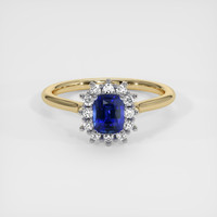 1.26 Ct. Blue Sapphire Ring, 14K White & Yellow 1