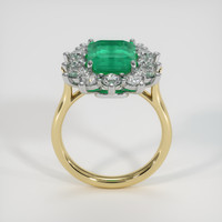 2.96 Ct. Emerald Ring, 18K White & Yellow 3