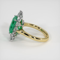 2.96 Ct. Emerald Ring, 18K White & Yellow 4