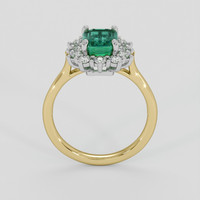 1.66 Ct. Emerald Ring, 18K White & Yellow 3