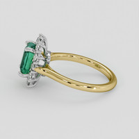 1.66 Ct. Emerald Ring, 18K White & Yellow 4