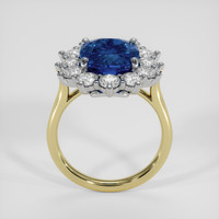 6.20 Ct. Blue Sapphire Ring, 18K White & Yellow 3