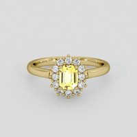 0.87 Ct. Yellow Sapphire Ring, 10K Yellow Gold 1
