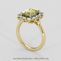 3.26 Ct. Bi Color / Parti Sapphire Ring, 10K Yellow Gold 2