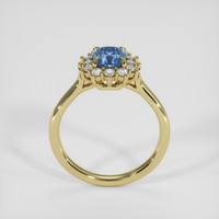 1.21 Ct. Greenish Blue Sapphire Ring, 14K Yellow Gold 3