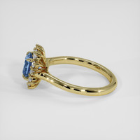 1.21 Ct. Greenish Blue Sapphire Ring, 14K Yellow Gold 4