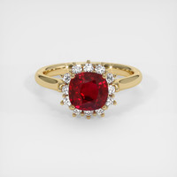 1.55 Ct. Ruby Ring, 14K Yellow Gold 1