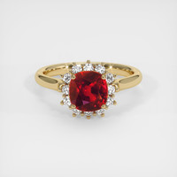 1.50 Ct. Ruby Ring, 14K Yellow Gold 1