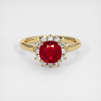 1.12 Ct. Ruby Ring, 14K Yellow Gold 1