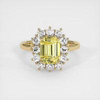 3.05 Ct. Yellow Sapphire Ring, 14K Yellow Gold 1