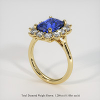4.02 Ct. Sapphire Ring, 14K Yellow Gold 2