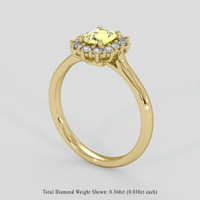 0.87 Ct. Yellow Sapphire Ring, 14K Yellow Gold 2