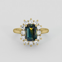 2.51 Ct. Bi Color / Parti Sapphire Ring, 14K Yellow Gold 1