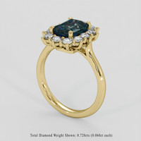 2.51 Ct. Bi Color / Parti Sapphire Ring, 14K Yellow Gold 2
