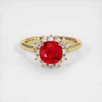 1.62 Ct. Ruby Ring, 14K Yellow Gold 1