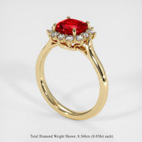 1.62 Ct. Ruby Ring, 14K Yellow Gold 2