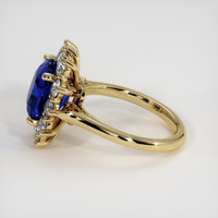 4.39 Ct. Blue Sapphire Ring, 14K Yellow Gold 4