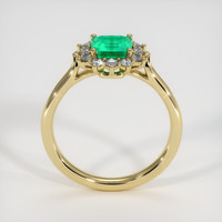 0.88 Ct. Emerald Ring, 18K Yellow Gold 3