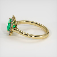 0.88 Ct. Emerald Ring, 18K Yellow Gold 4