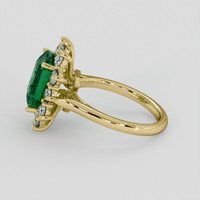 3.53 Ct. Emerald Ring, 18K Yellow Gold 4