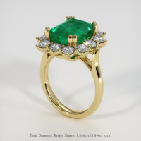 3.59 Ct. Emerald Ring, 18K Yellow Gold 2