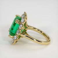 5.55 Ct. Emerald Ring, 18K Yellow Gold 4