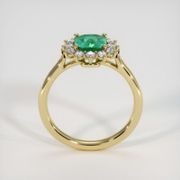 0.93 Ct. Emerald Ring, 18K Yellow Gold 3