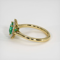 0.93 Ct. Emerald Ring, 18K Yellow Gold 4
