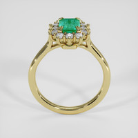 0.96 Ct. Emerald Ring, 18K Yellow Gold 3