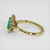 0.96 Ct. Emerald Ring, 18K Yellow Gold 4
