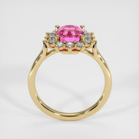 2.26 Ct. Pink Sapphire Ring, 18K Yellow Gold 3