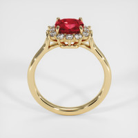1.37 Ct. Ruby Ring, 18K Yellow Gold 3