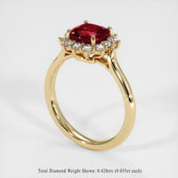 1.55 Ct. Ruby Ring, 18K Yellow Gold 2