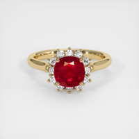 1.12 Ct. Ruby Ring, 18K Yellow Gold 1