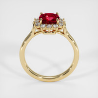 1.12 Ct. Ruby Ring, 18K Yellow Gold 3