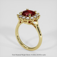1.40 Ct. Ruby Ring, 18K Yellow Gold 2