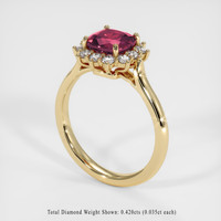 1.41 Ct. Ruby Ring, 18K Yellow Gold 2