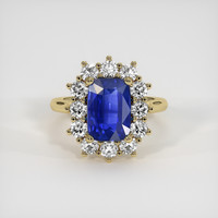 4.02 Ct. Sapphire Ring, 18K Yellow Gold 1